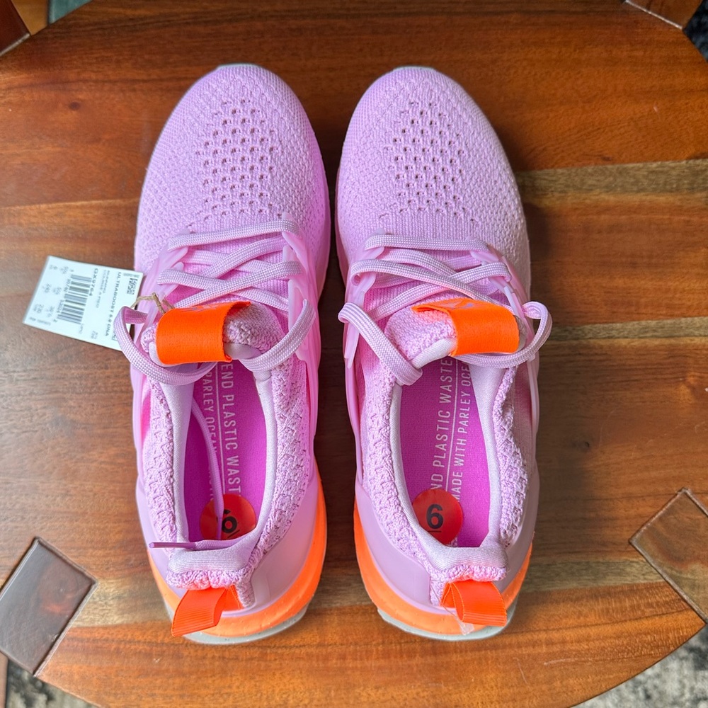 Adidas ULTRABOOST 5.0 DNA RUNNING SHOES SNEAKERS Bliss Lilac / Beam Orange - Picture 3 of 17